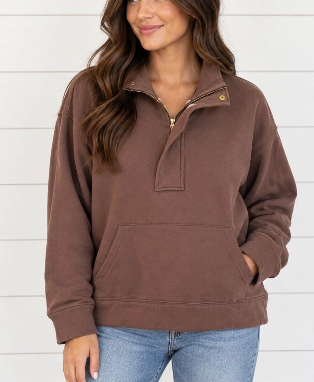 A New Day mauve collared pullover sweater size M